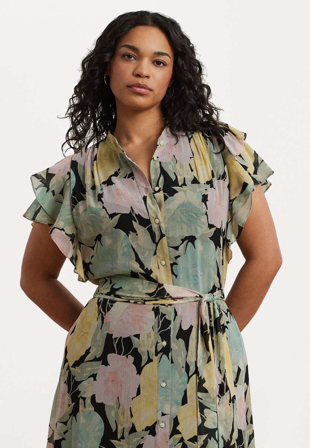 

Платье-рубашка ISELDA POLY CRINKLE DRESS Lauren Ralph Lauren Woman, черный