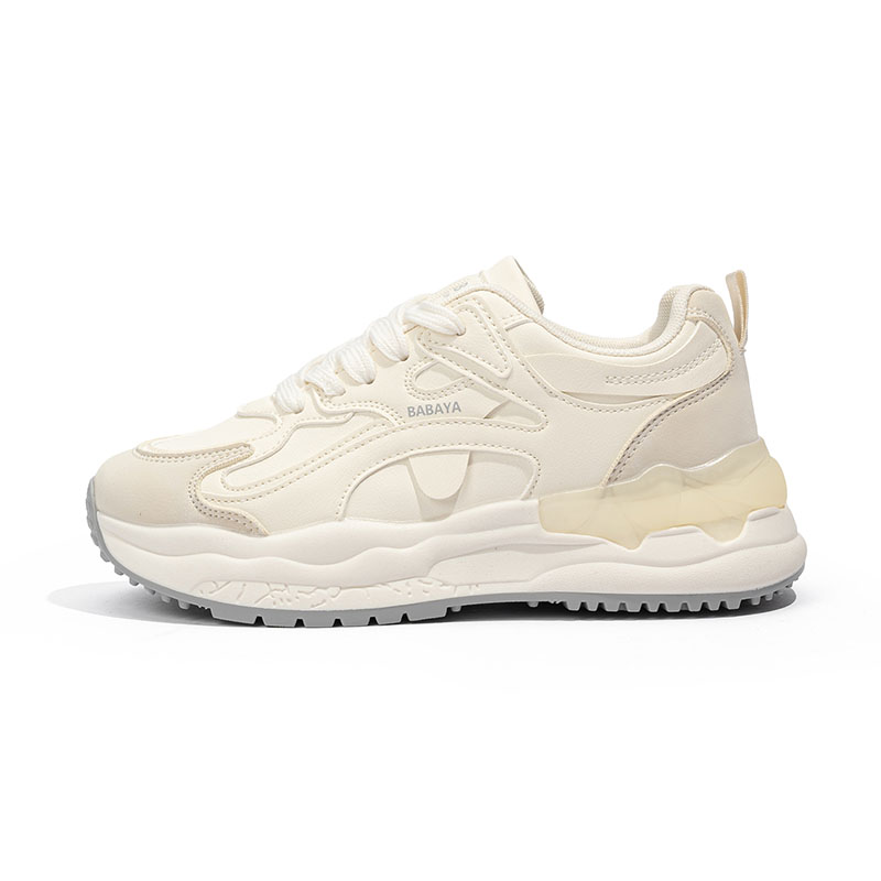 

Антискользящие и устойчивые к износу дышащие низкие детские повседневные кроссовки beige для подростков Babaya, бежевый