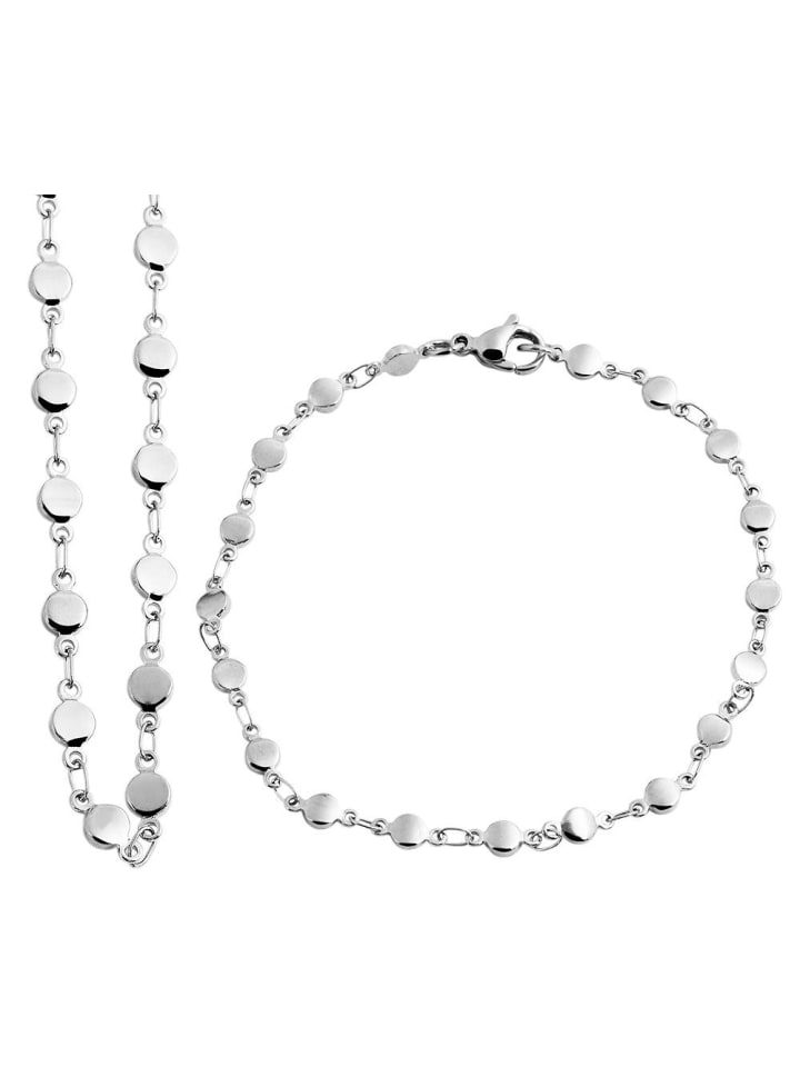 

Adeliás Женское ожерелье из нержавеющей стали, 50 см, серебристое