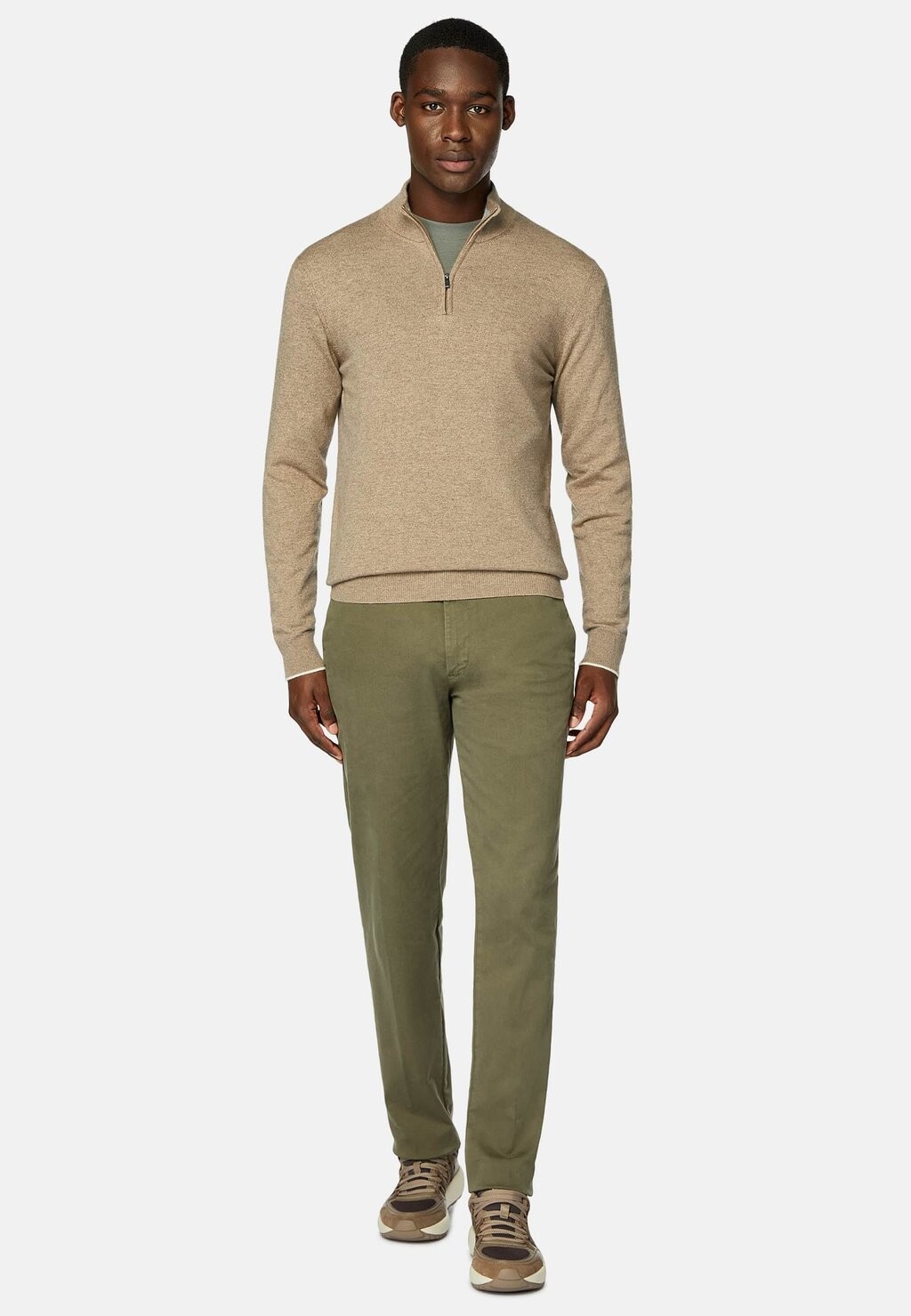 

Джемпер HALF ZIP Boggi Milano, серо-коричневый