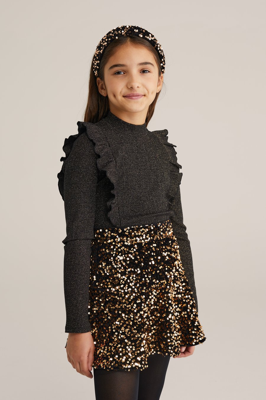 

Топ WE Fashion CHRISTMAS, Gold/Gold-Coloured