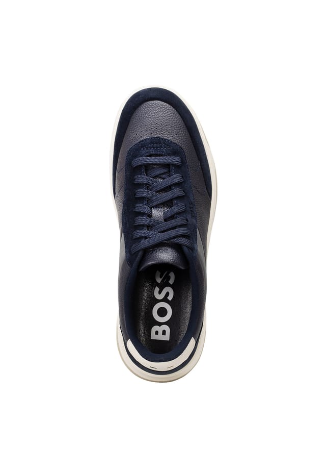 Кроссовки - baltimore tenn sdltb low shoe из натуральной кожи с логотипом Boss, синий — фото 2