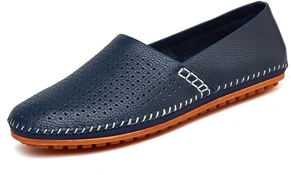 

Мужские слипоны ChicWind, дышащие кожаные кроссовки для вождения и прогулок, темно-синий