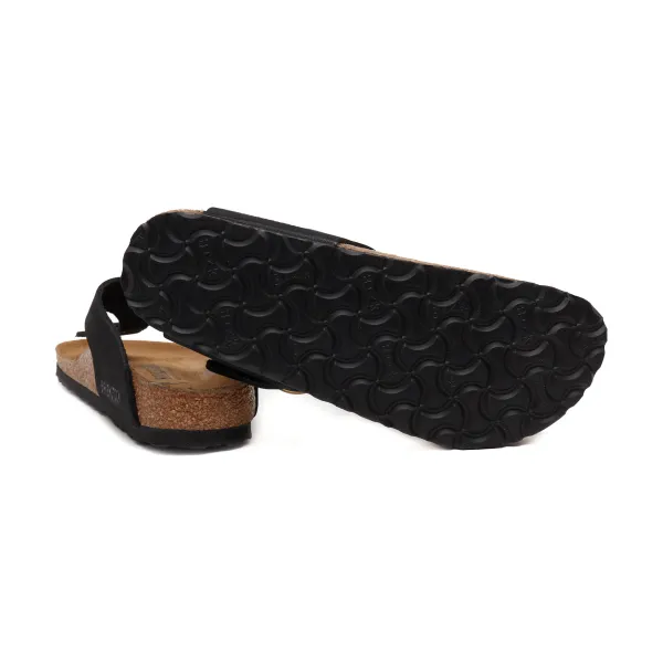 Кожаные шлепанцы gizeh с большой пряжкой и лентой Birkenstock, черный — фото 4
