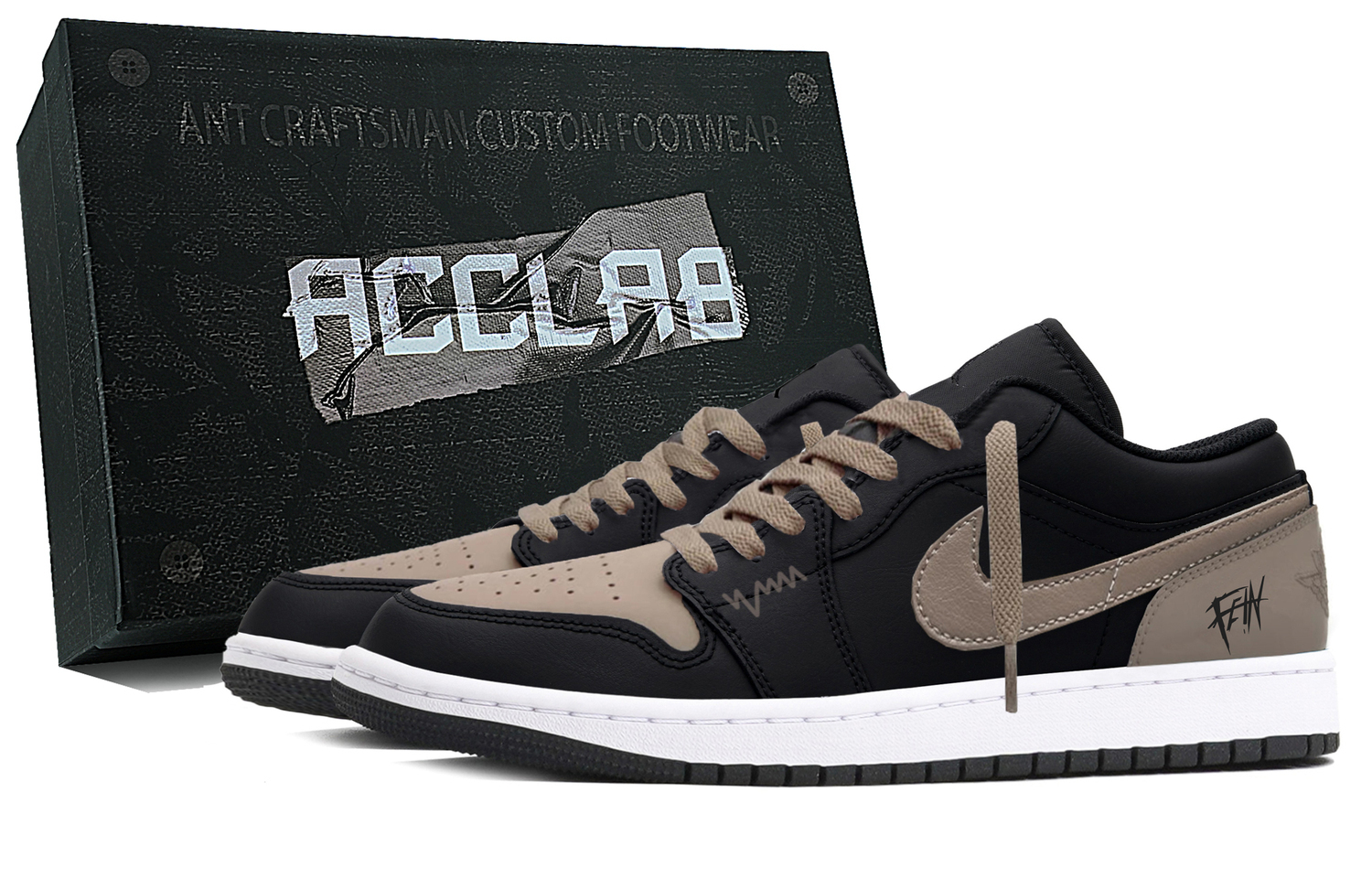 

Jordan Мужские баскетбольные кроссовки Air 1 с износостойким низким верхом, винтажные, черный и коричневый