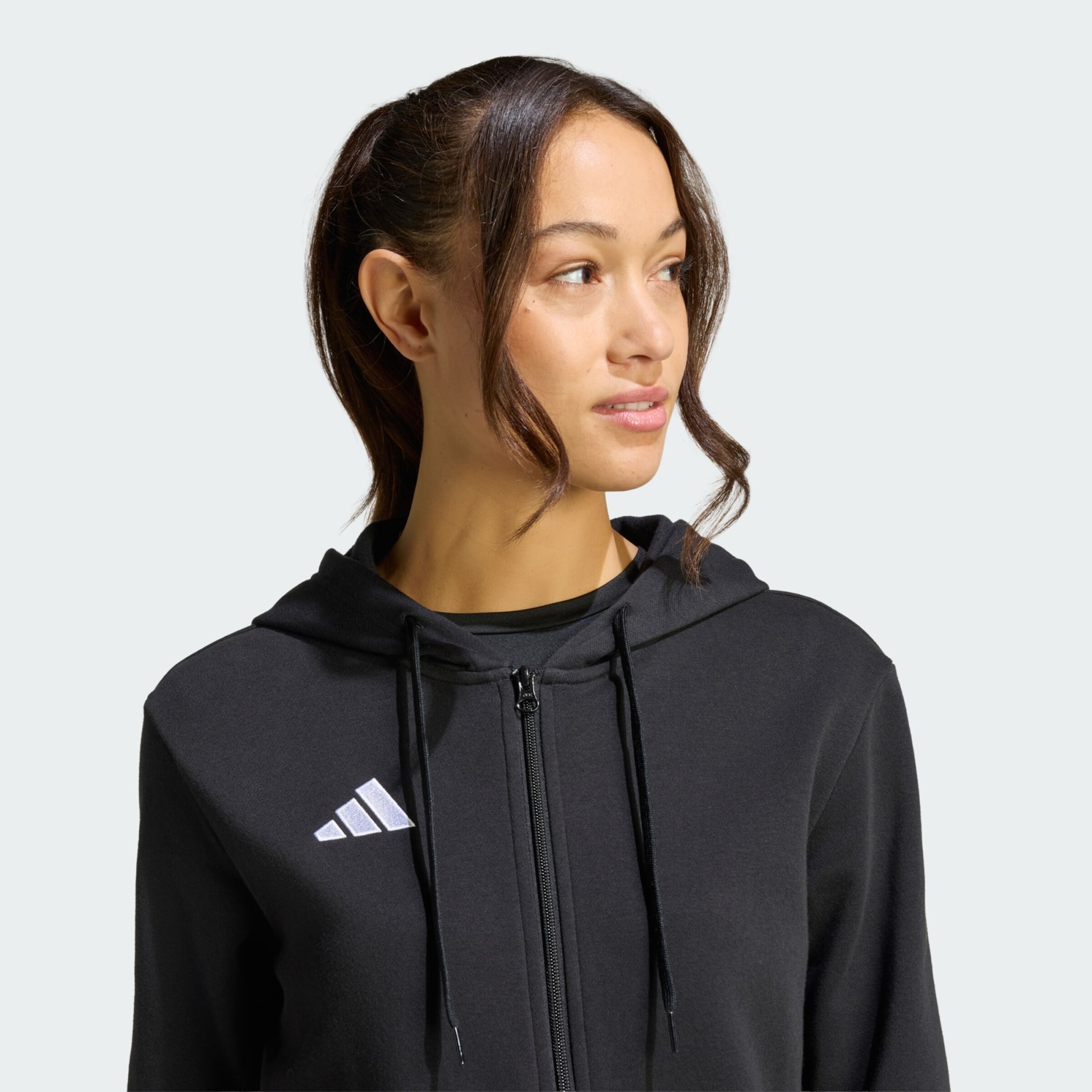 Adidas Performance Спортивный худи на молнии 'Entrada26' в черном цвете — фото 4