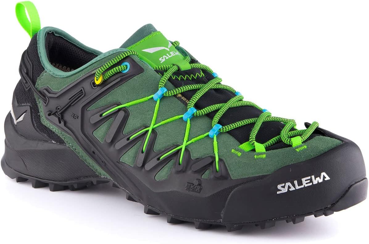Мужские трекинговые ботинки Salewa Wildfire GTX - прочные водонепроницаемые ботинки Gore-Tex для походов и скалолазания, зеленый — фото 2