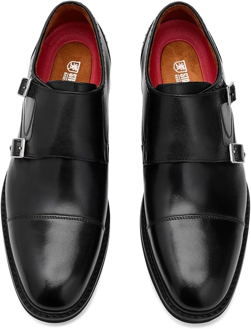 Туфли Stacy Adams Boswell Men's Double Monk Strap Toe Cap, Black — фото 3