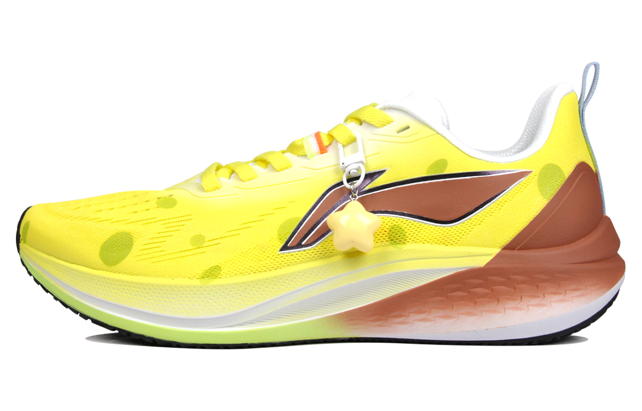 

LINING Кроссовки Red Hare 7 с амортизацией, противоскользящие и износостойкие, низкие, повседневные, мужские, желто-коричневые