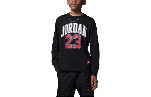 Футболка с длинным рукавом для юниорских тренировок Air Jordan, черный — фото 2