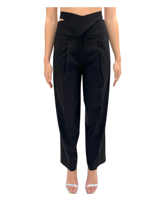 

Брюки Лана с застежкой спереди A Paper Kid, черный