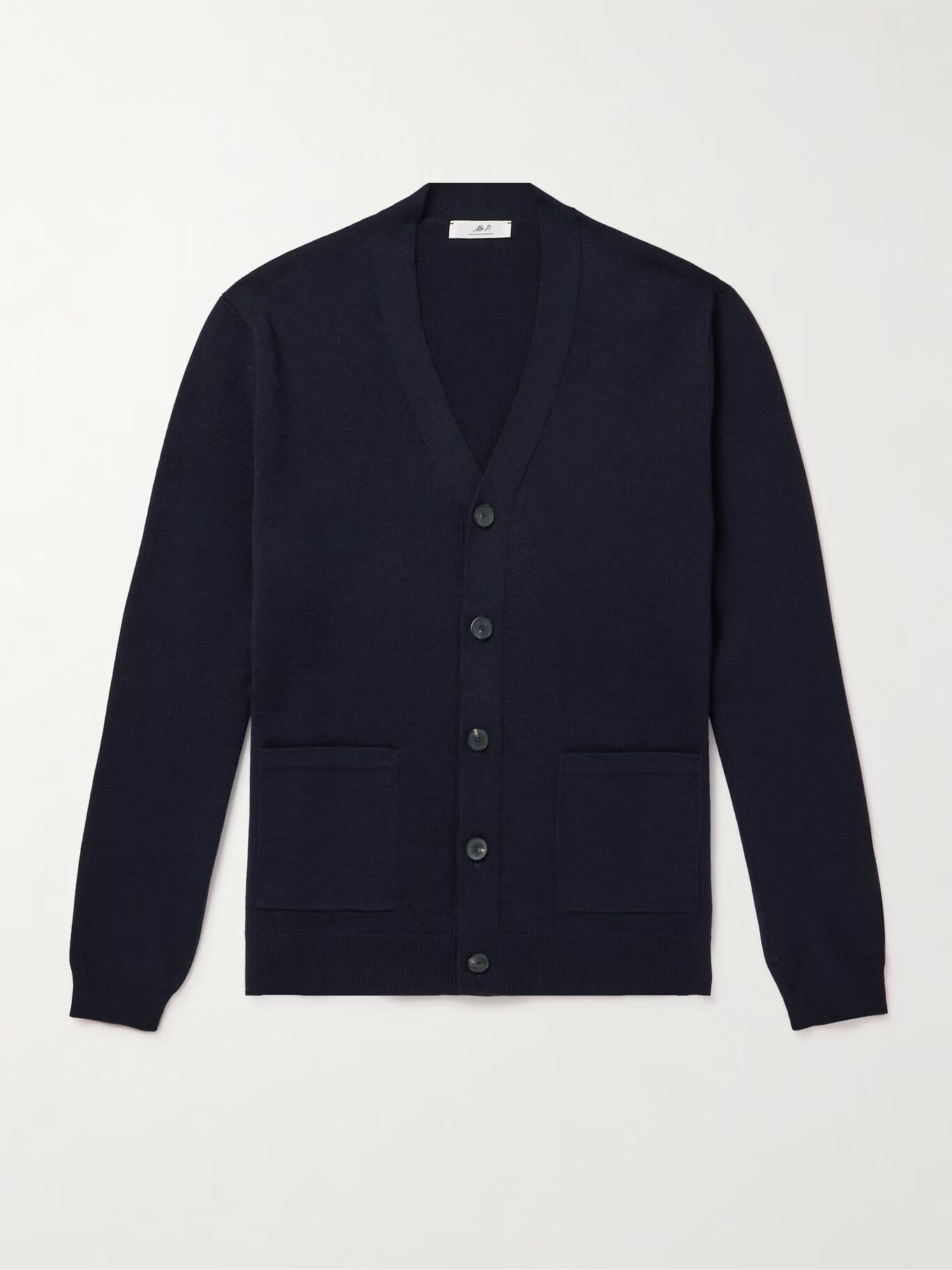 

Кардиган из полумиланской мериносовой шерсти MR P., синий