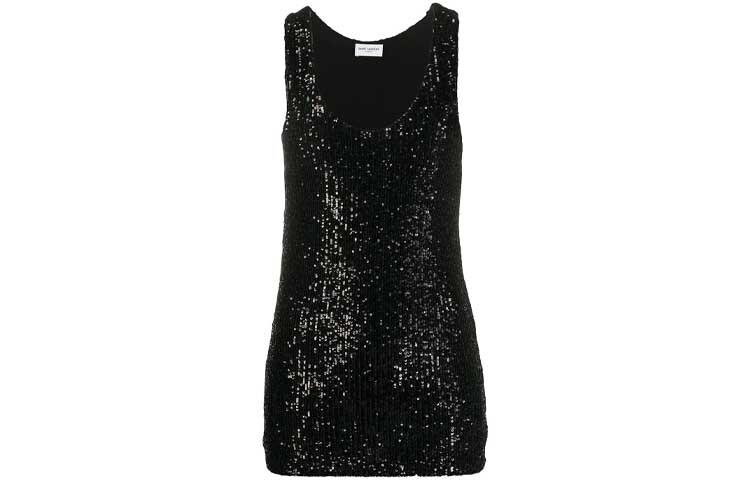 

SAINT LAURENT Женский топ-бретелька, цвет Black