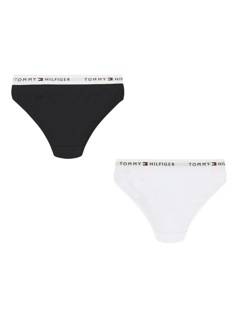 Комплект из двух трусов-брифов с логотипом Tommy Hilfiger Junior, черный — фото 2