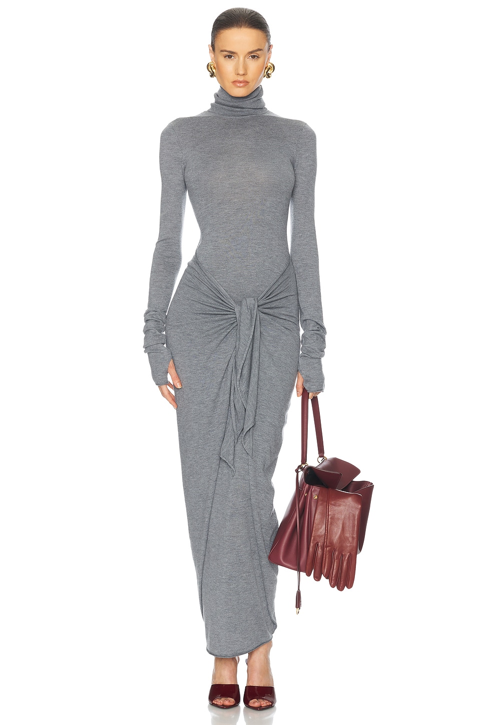 

Оверсайз вязаное платье Oakleigh Maxi Helsa, Light Grey