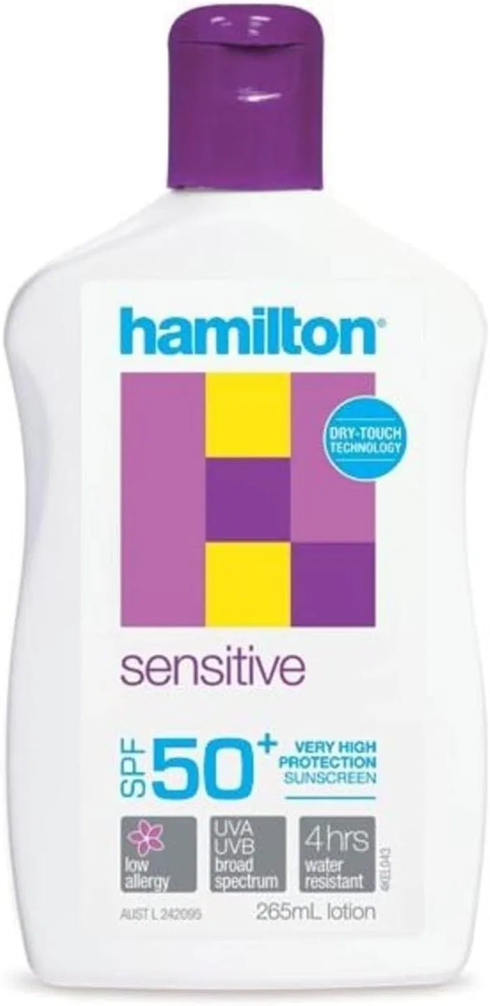 Солнцезащитный лосьон SPF 50+ Sensitive Hamilton 265 мл белый