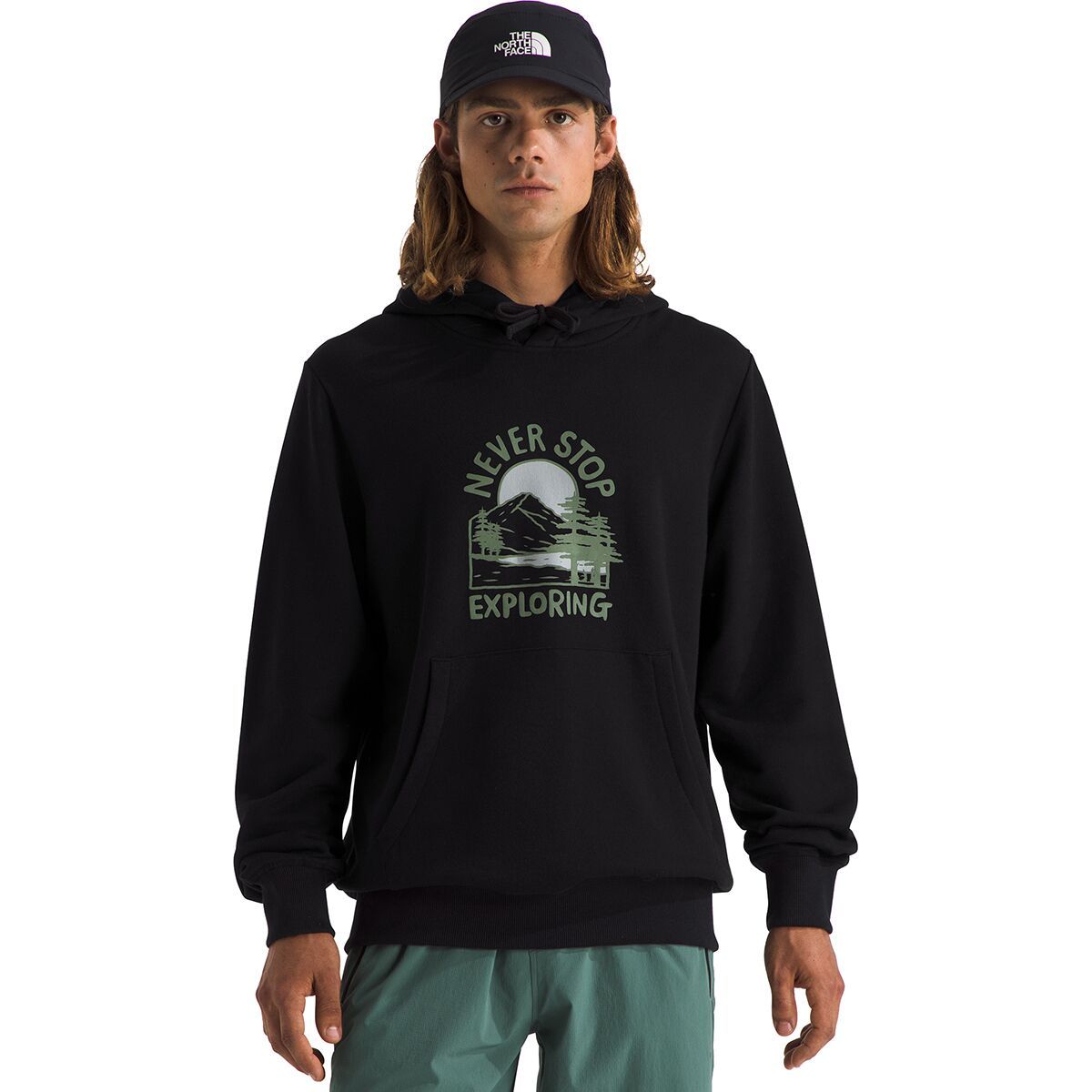 

Графическая худи для улицы The North Face, черный