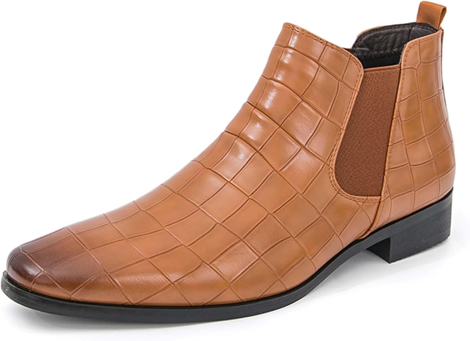 

Мужские ботинки челси, модные ботинки для подростков, деловой, повседневный, формальный стиль, ботильоны, противоскользящие, удобные, подходят для офисных костюмов, униформы, свадебных платьев, высокие кожаные ботинки Generic, желтый