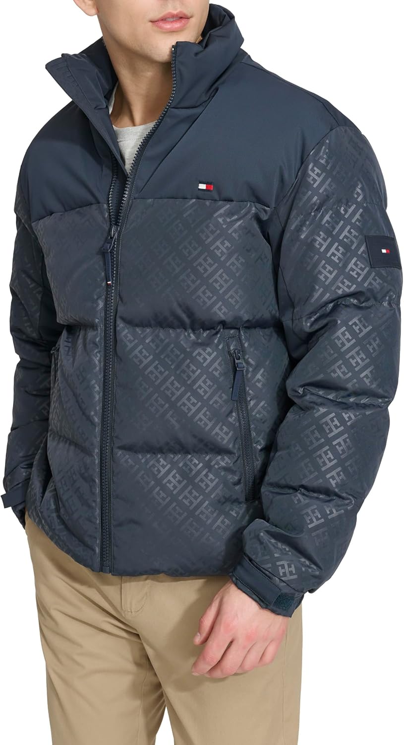 Мужская стеганая куртка Tommy Hilfiger из микс-медиа, Tommy Logo Print — фото 3