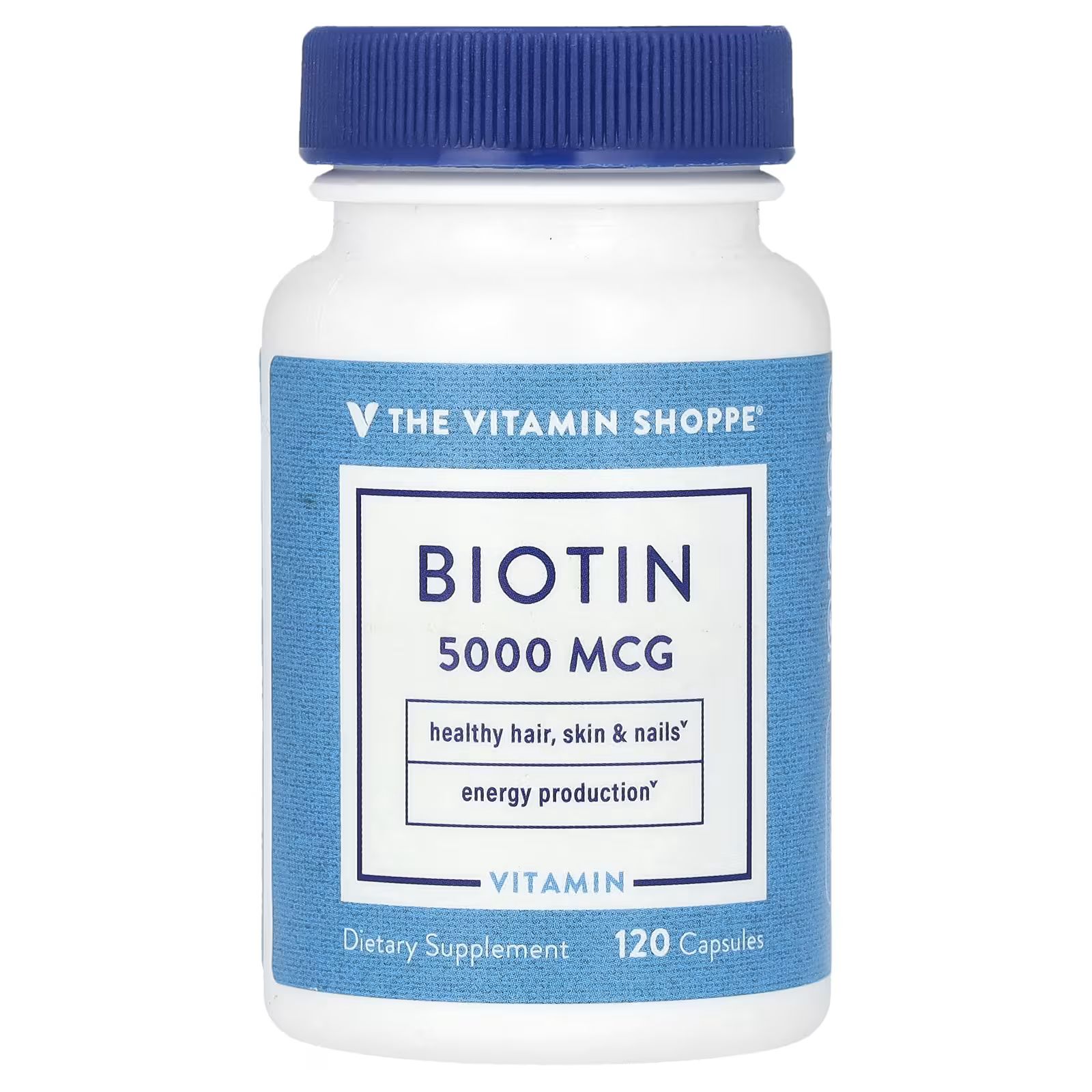 

Биотин, 5000 мкг, 120 капсул The Vitamin Shoppe