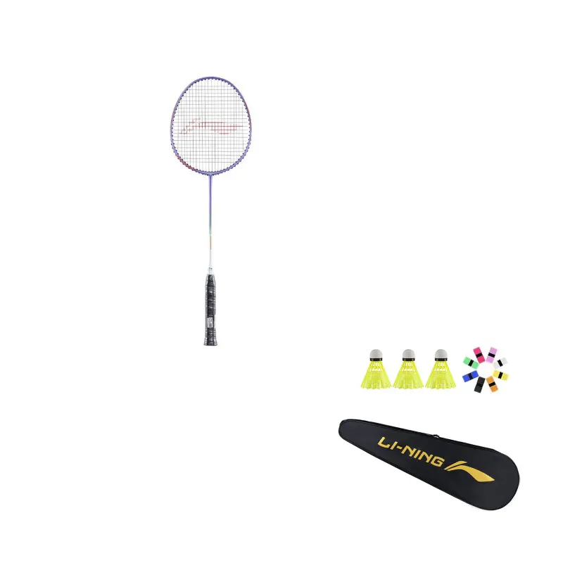 

LINING Thunder 08 ракетка для бадминтона контроль тип универсальная защита начальный уровень 675mm unisex 2U/G5 zircon purple