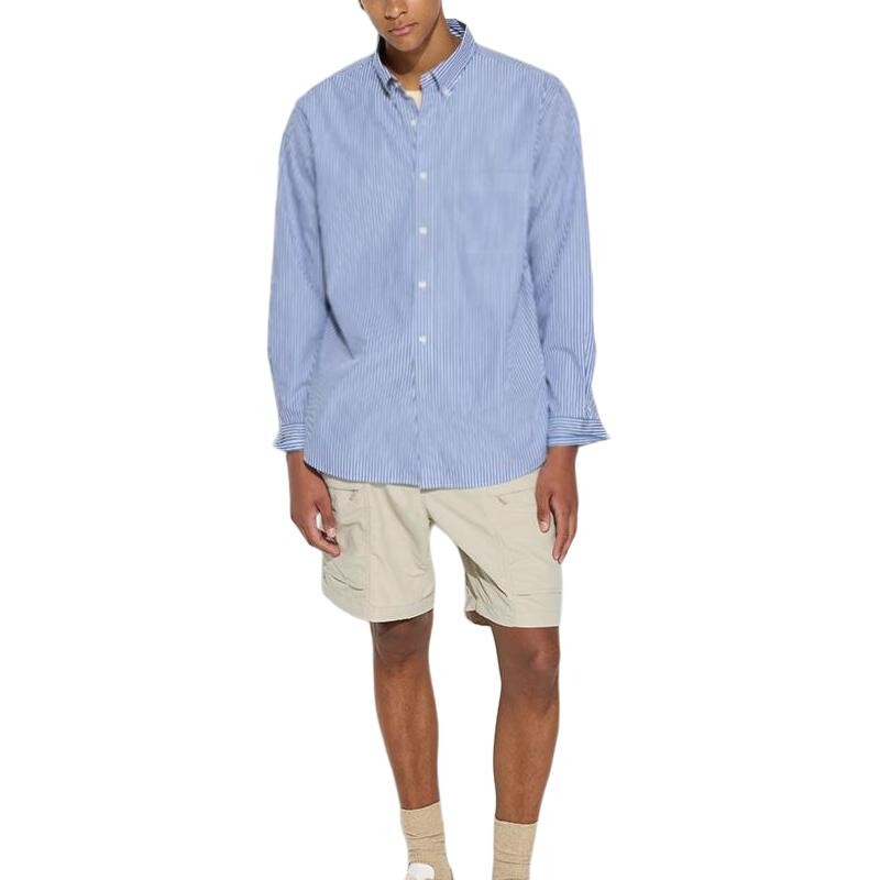 

Рубашка мужская синяя Uniqlo, синий