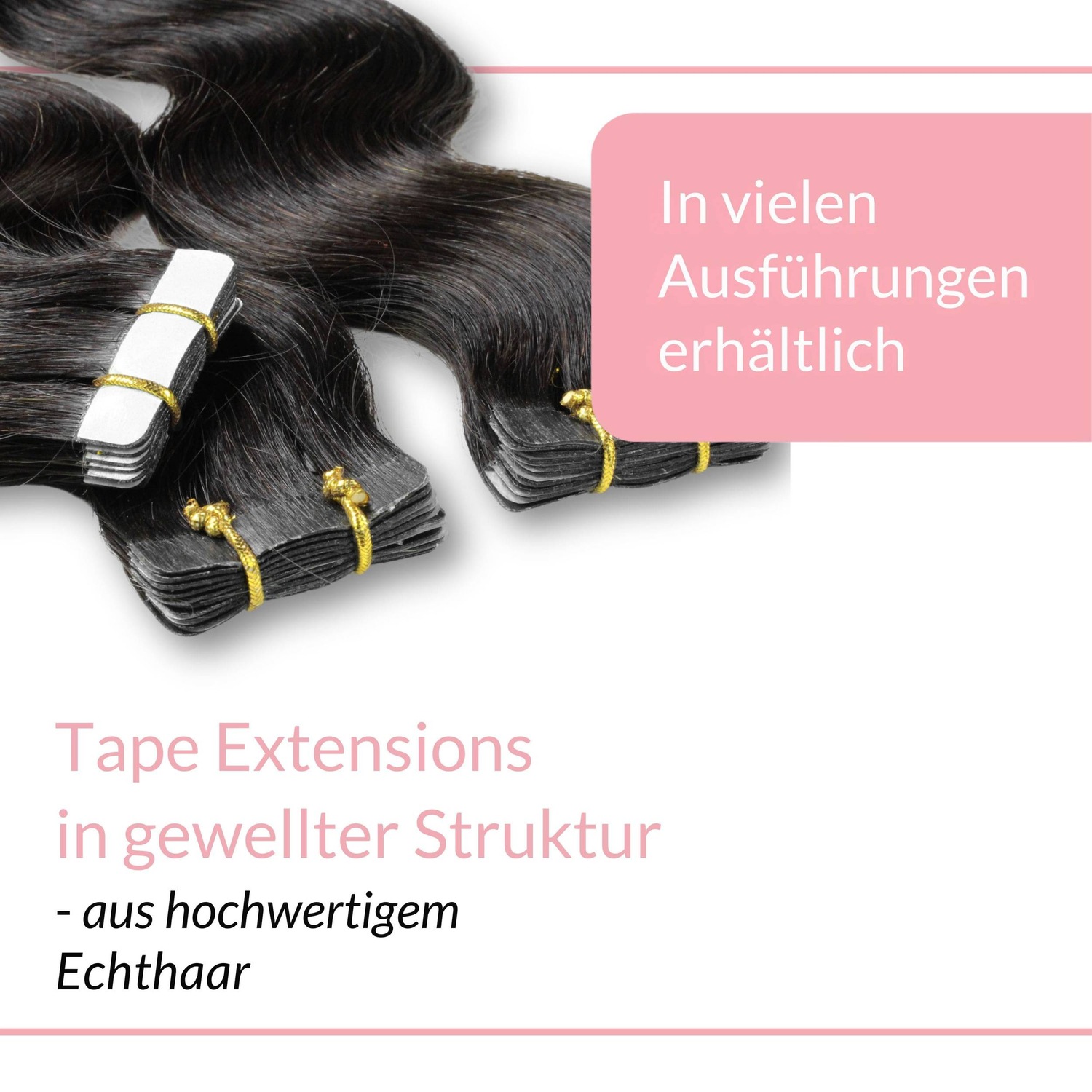 Накладные волосы tape extensions echthaar #4/0 mittelbraun Hair2Heart, 50cm, количество 10 шт. — фото 3
