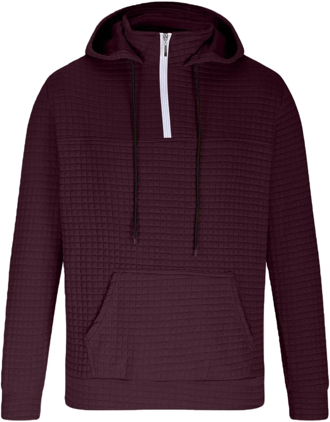 Толстовка Quarter Zip Waffle для мужчин с капюшоном и карманами — фото 4