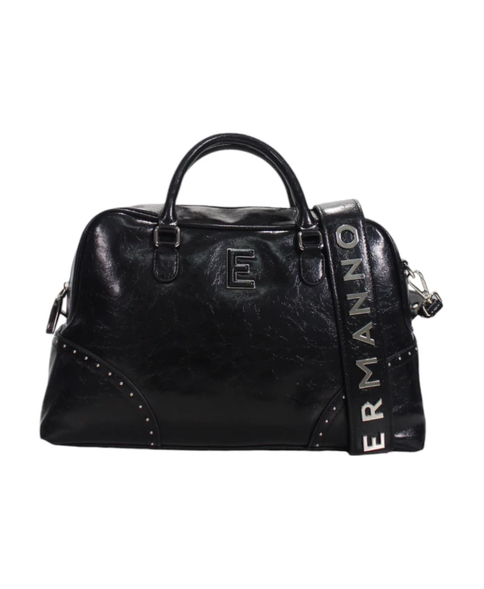 

Сумка из искусственной кожи с логотипом. Ermanno Scervino, черный