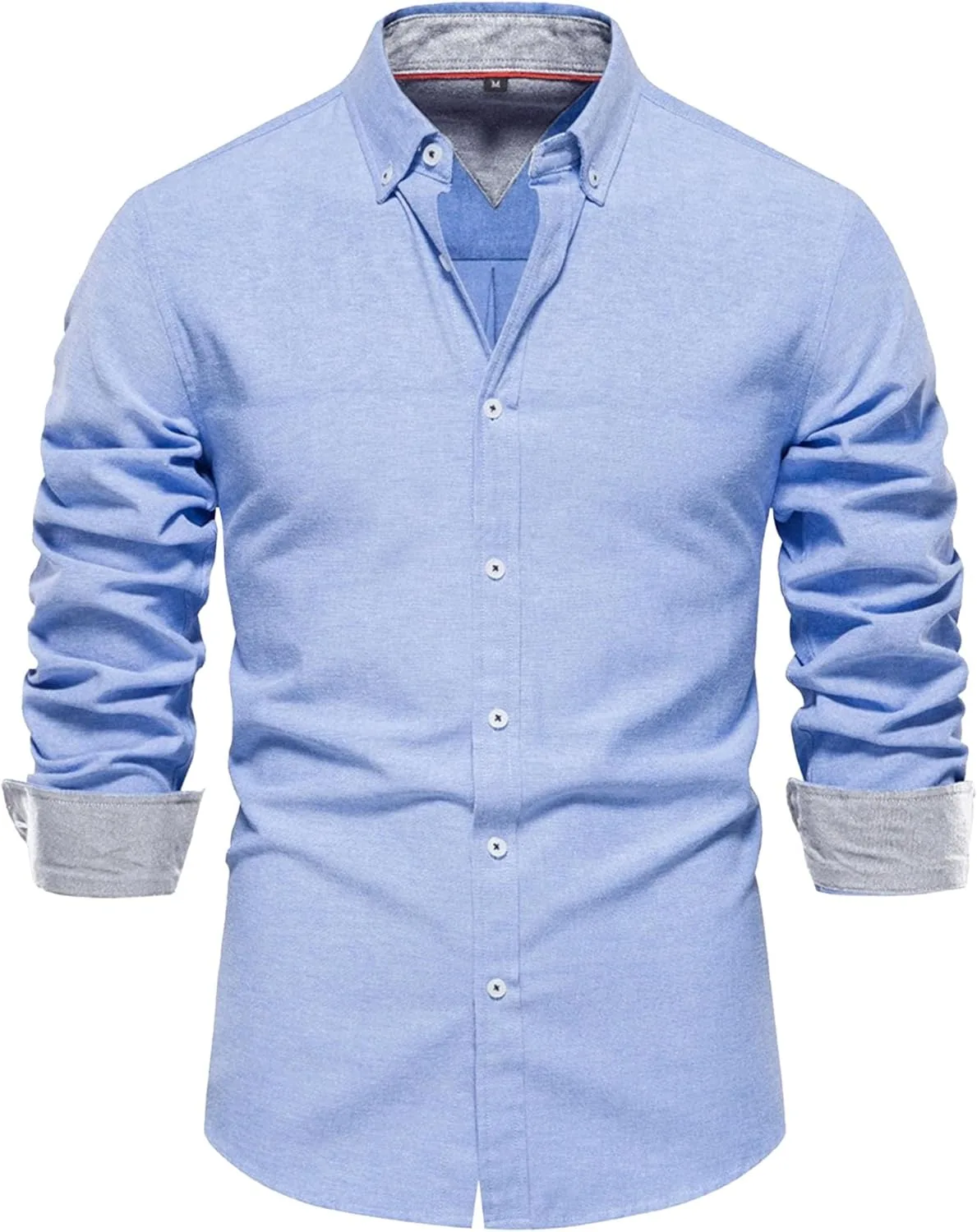 

Мужская стильная рубашка с длинным рукавом Slim Fit Cotton DGHM-JLMY