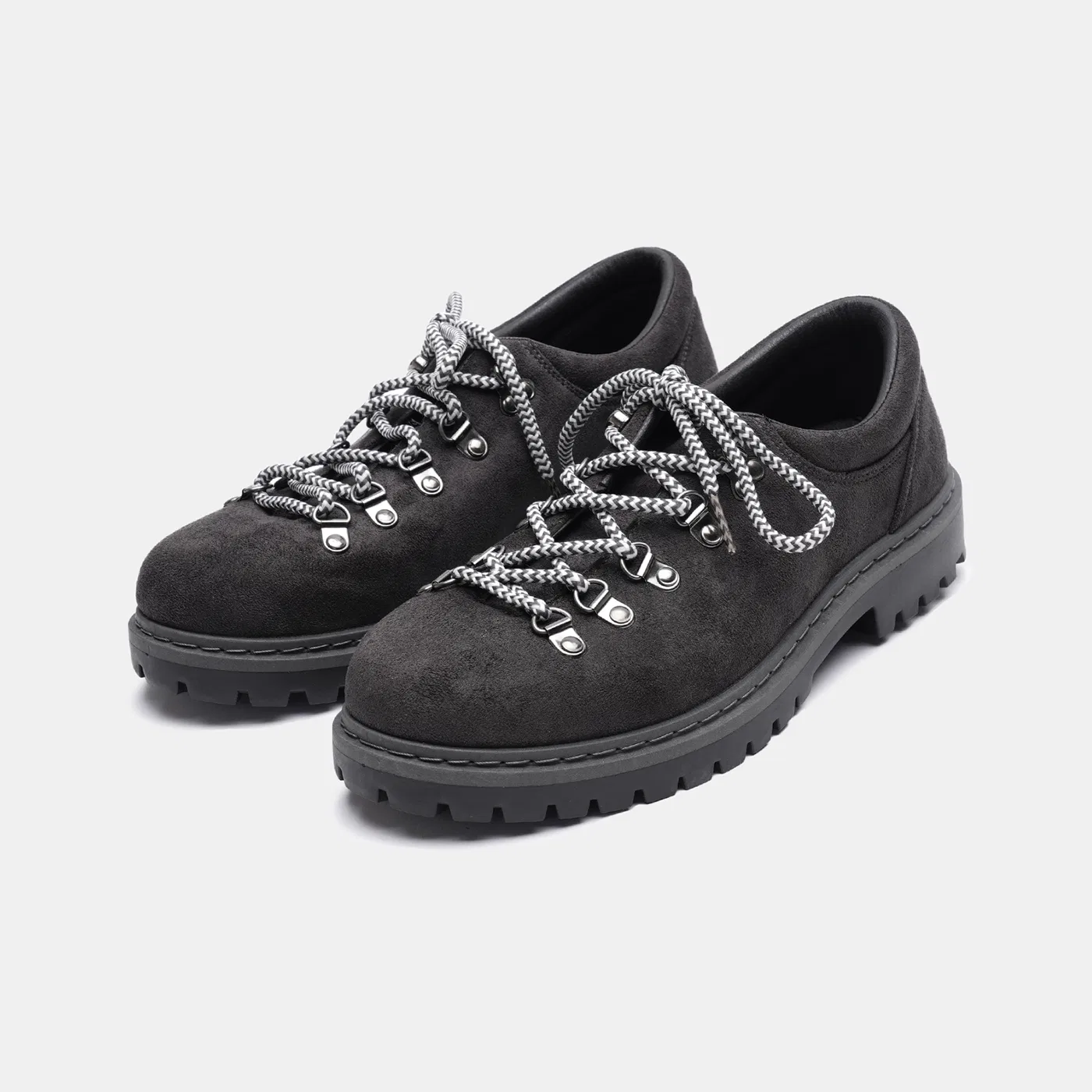 Мужские низкие кроссовки Trail Suede Trackers угольного цвета от Sixft — фото 3