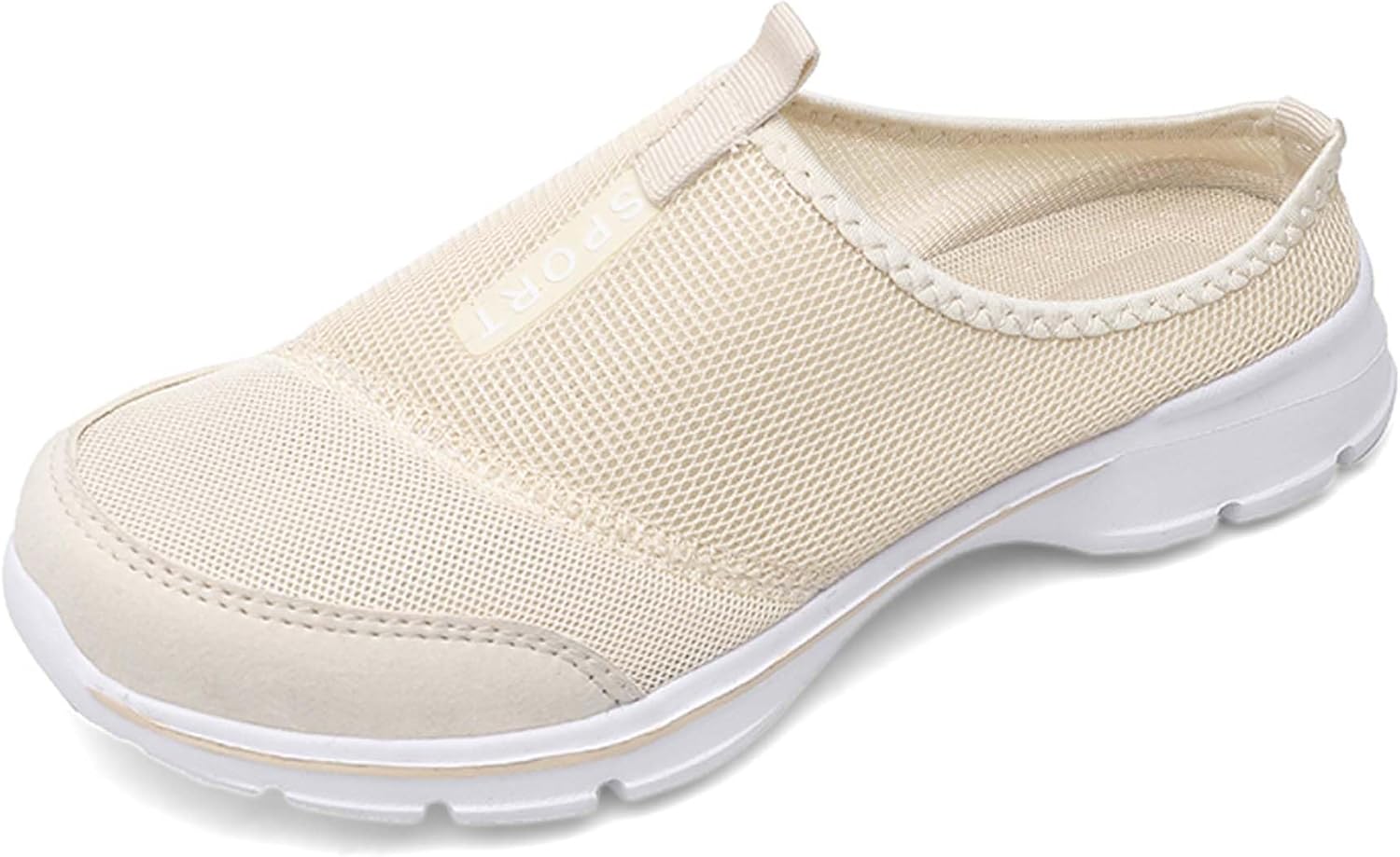 

Сандалии Vtiao для мужчин и женщин, мягкая подкладка, мужские сетчатые слайд-сандалии, нескользящие сабо, женские слайд-сандалии для дома и улицы, подошва с противоскользящим эффектом, бежевый