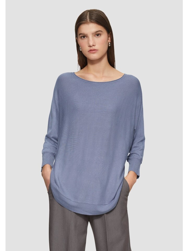 

Пуловер QS Strickpullover 3/4 Arm, синий