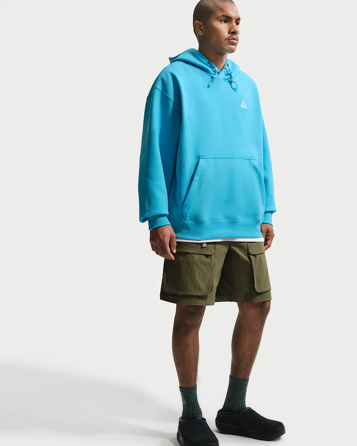 Пуловер худи Nike ACG "Tuff Fleece", Baltic Blue/Mink Brown/Summit White — фото 3
