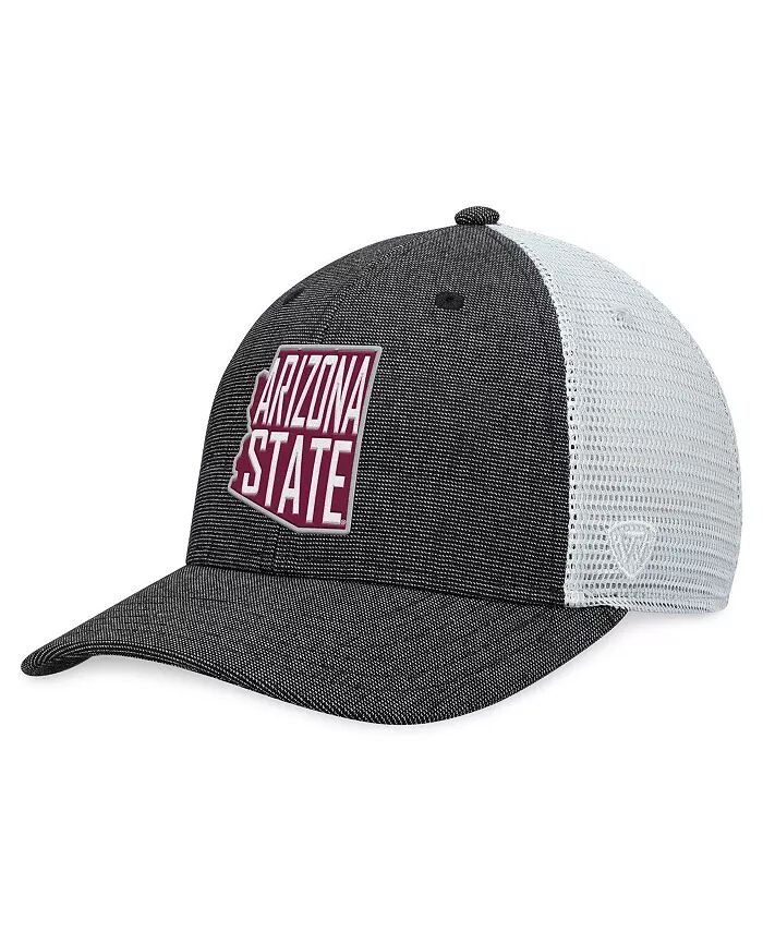 

Мужская кепка-кнопка Arizona State Sun Devils Townhall Trucker цвета уголь и белого цвета Top of the World