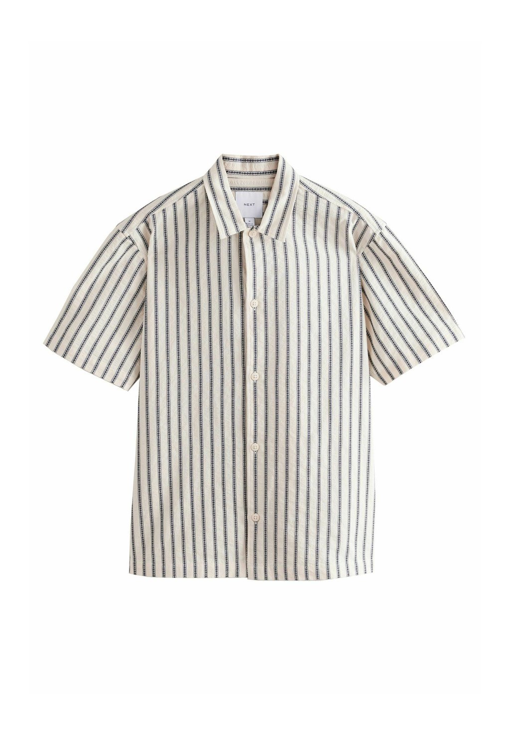 

Рубашка REGULAR FIT STRIPE TEXTURED SHORT SLEEVE Next, черный
