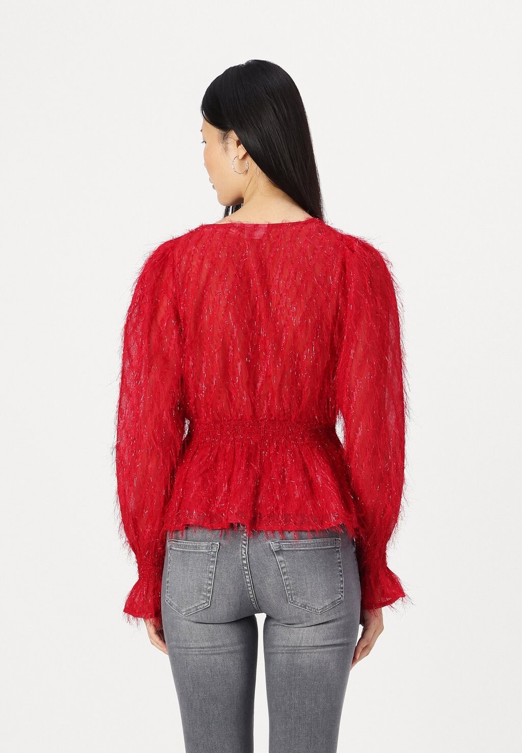 

Блуза VIFEATHER V NECK VILA, красный