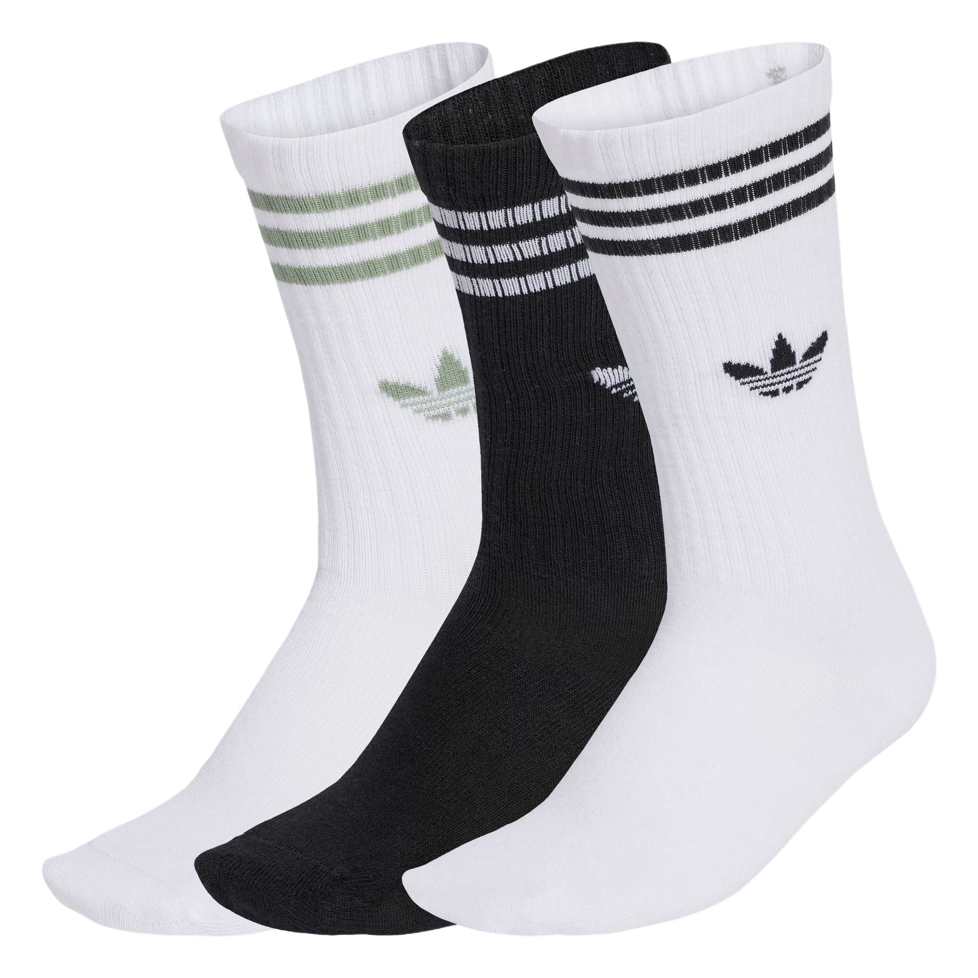 Носки Crew 3P 3 пары Детские Adidas Originals, 3 пары (Белый/Черный) — фото 2