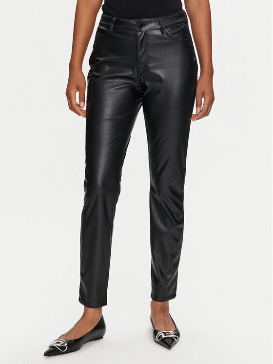 

Брюки skinny fit из искусственной кожи Jdy, черный