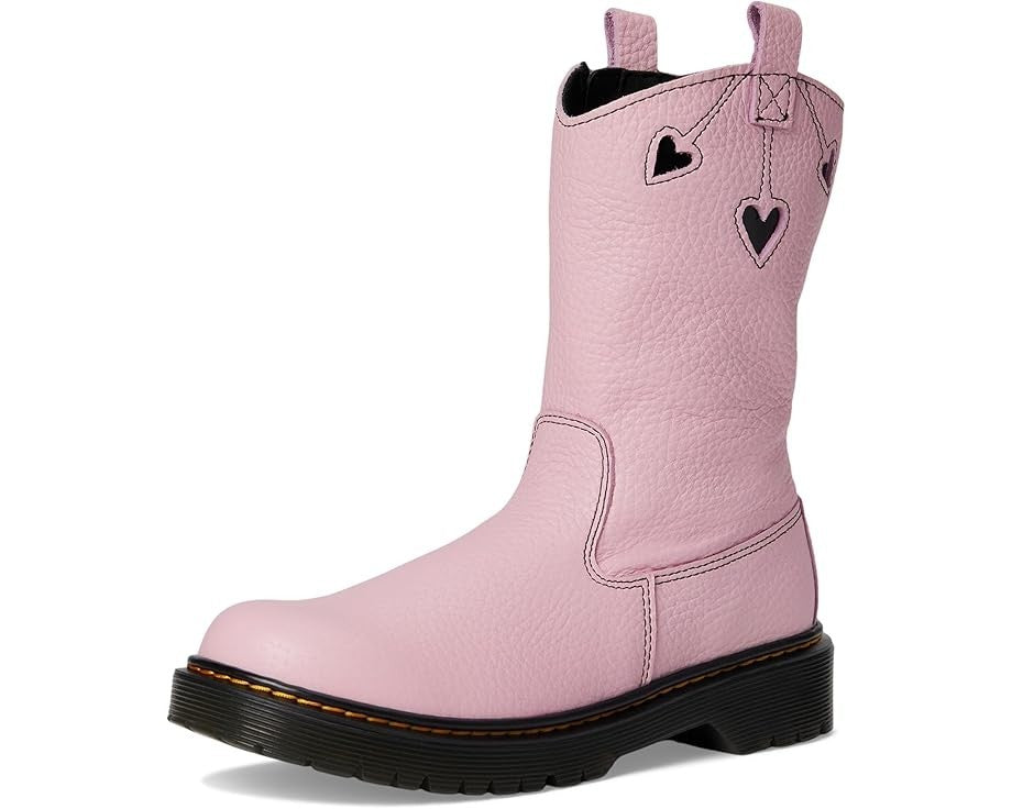 Ботинки Dr. Martens Bex Heart детские розовые кожаные — фото 2