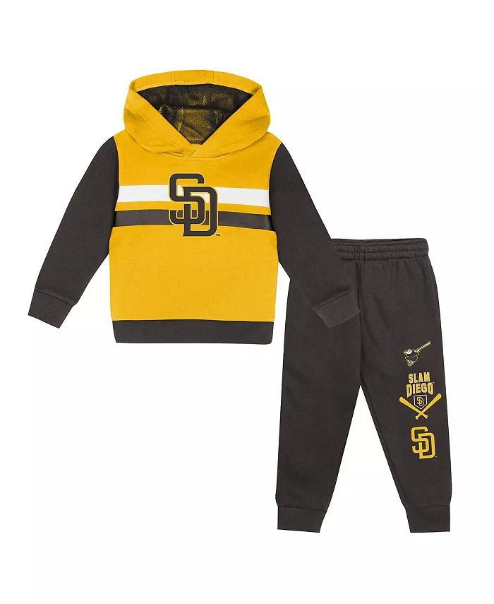 

Детский комплект из 2 предметов San Diego Padres: худи с капюшоном и спортивные брюки золотисто-коричневого цвета Outerstuff