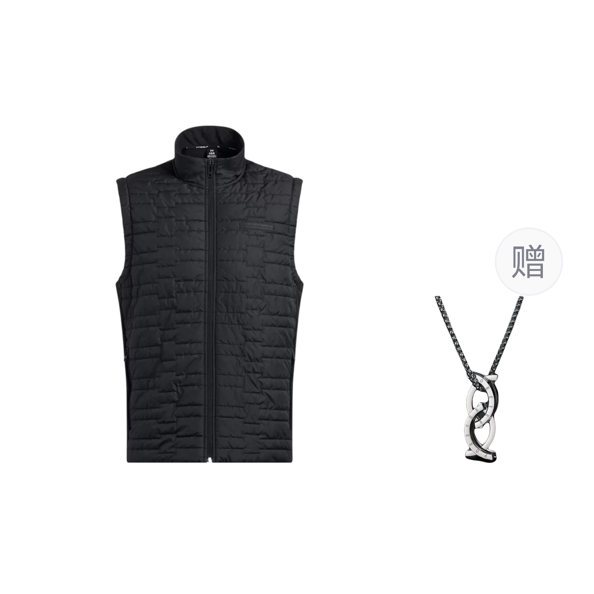 

Under Armour Черный унисекс жилет с ожерельем, Black (Comes with Necklace)