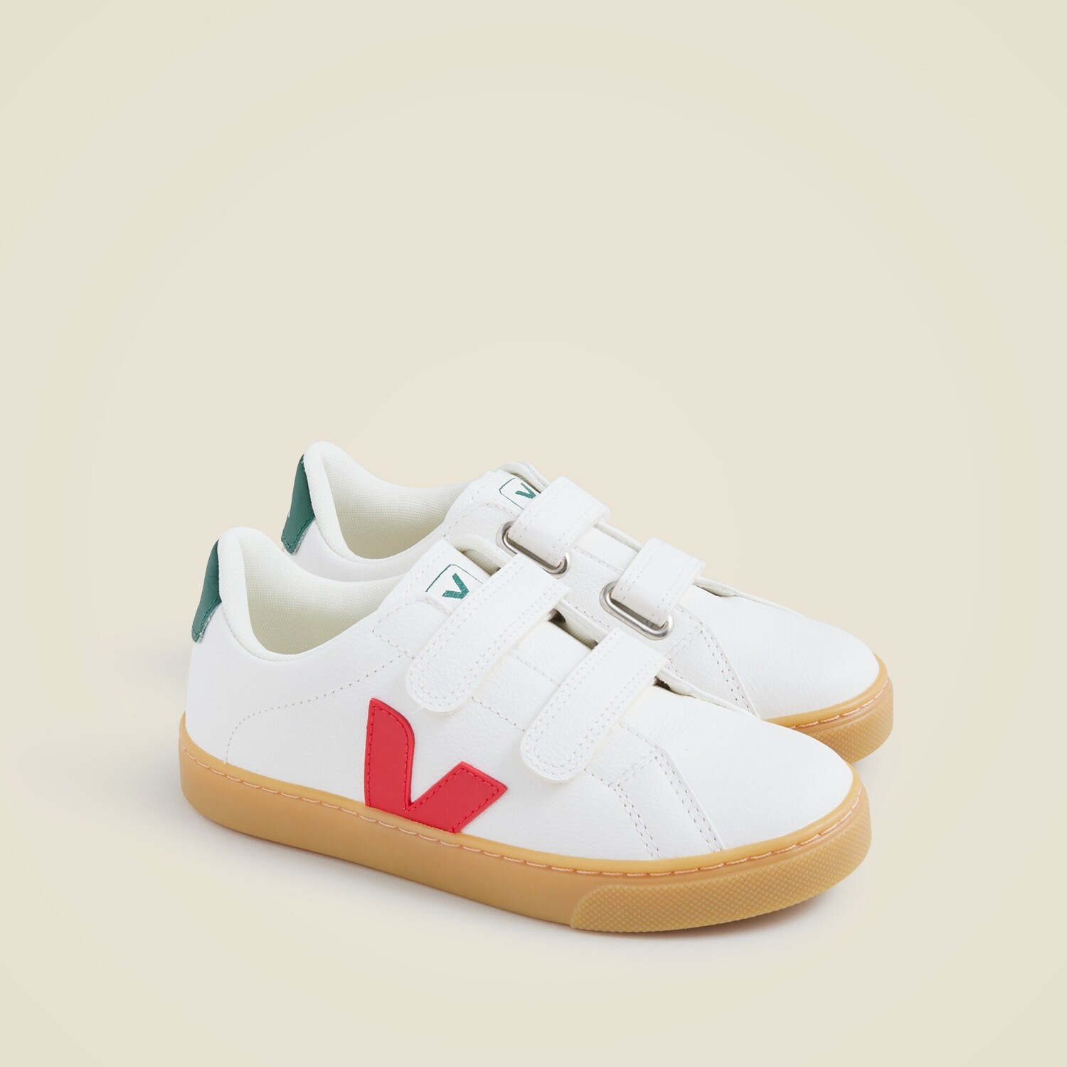

Детские кроссовки Veja Esplar на липучке в меньших размерах J.Crew, белый