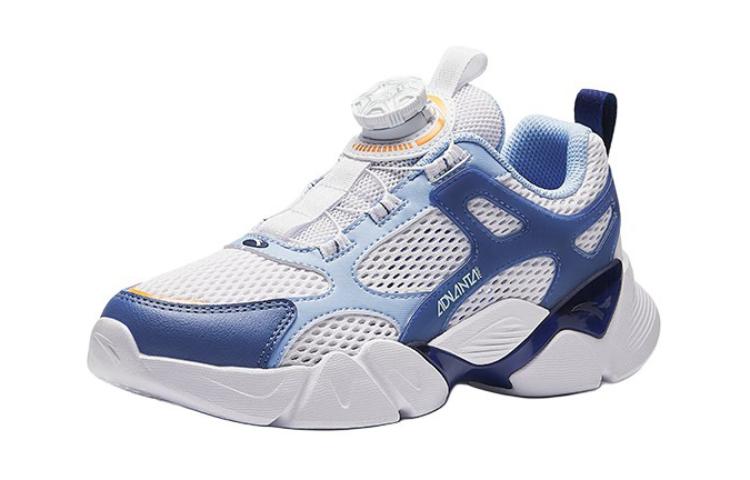 Antakids Детские низкие кроссовки для повседневной носки Rebound Breathable Lightweight Cushioning бело-синие — фото 4