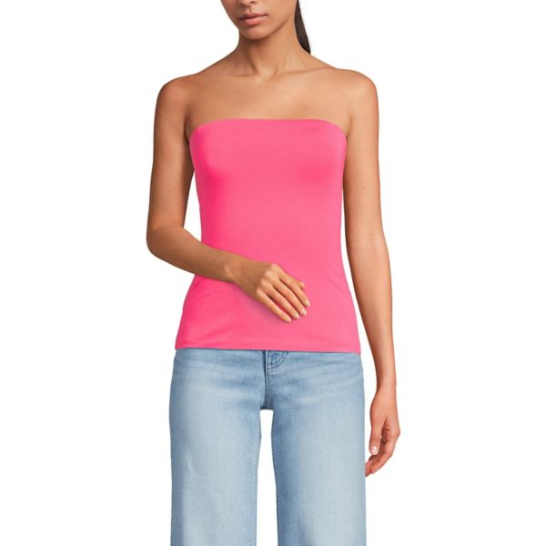 

Женский облегающий топ-труба Lands' End, цвет hot pink