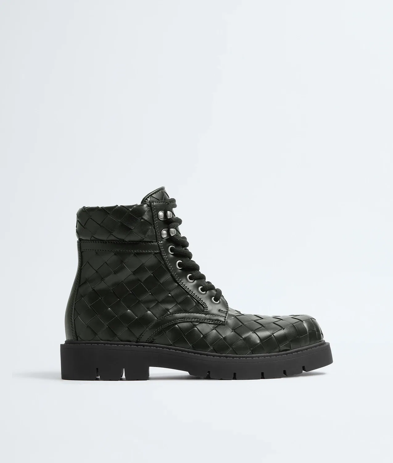 Ботильоны Haddock на шнуровке BOTTEGA VENETA, хаки