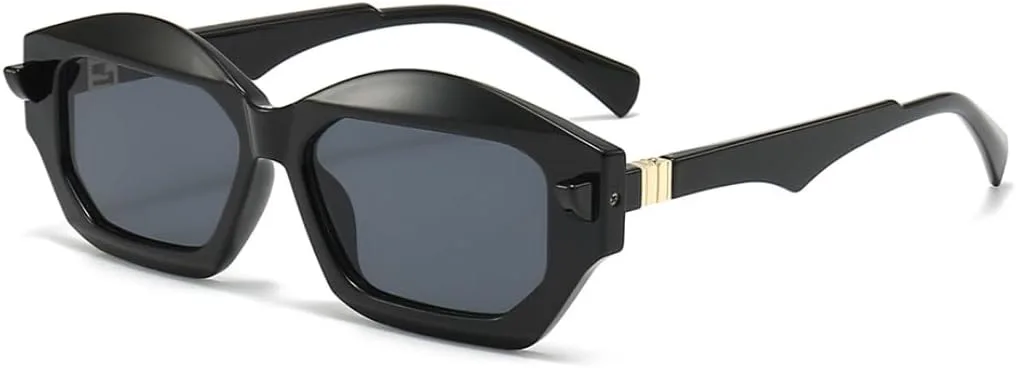 

Уникальные солнцезащитные очки неправильной формы для женщин, в стиле ретро, ​​для мужчин, с заклепками, градиентной защитой от УФ-излучения UV400 TYUVIVO, 3