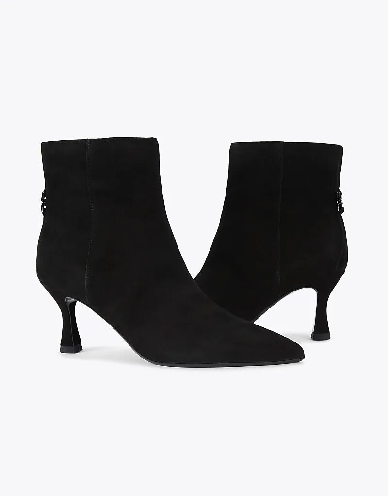 Ботильоны KG Kurt Geiger Aria из черной замши средней высоты — фото 4