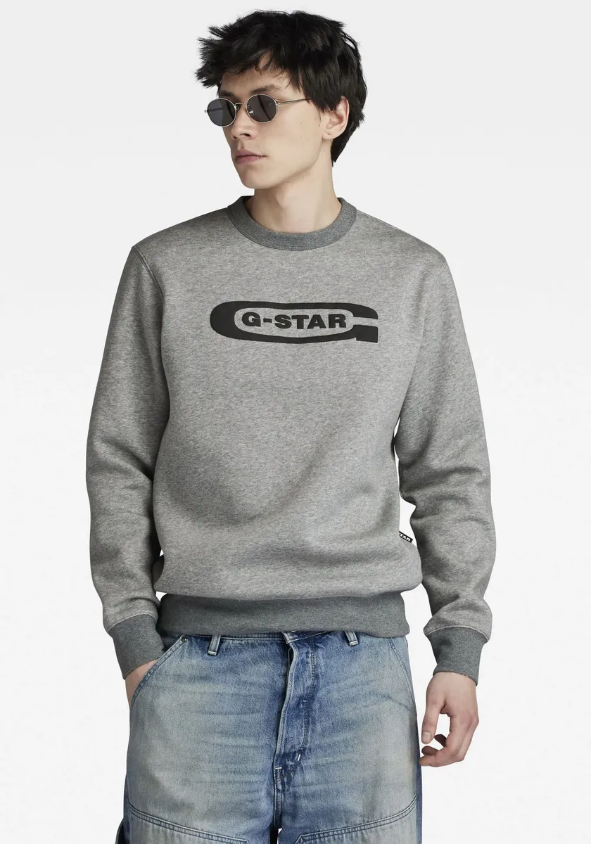 

Толстовка G-Star RAW "Old school logo r sw", серый