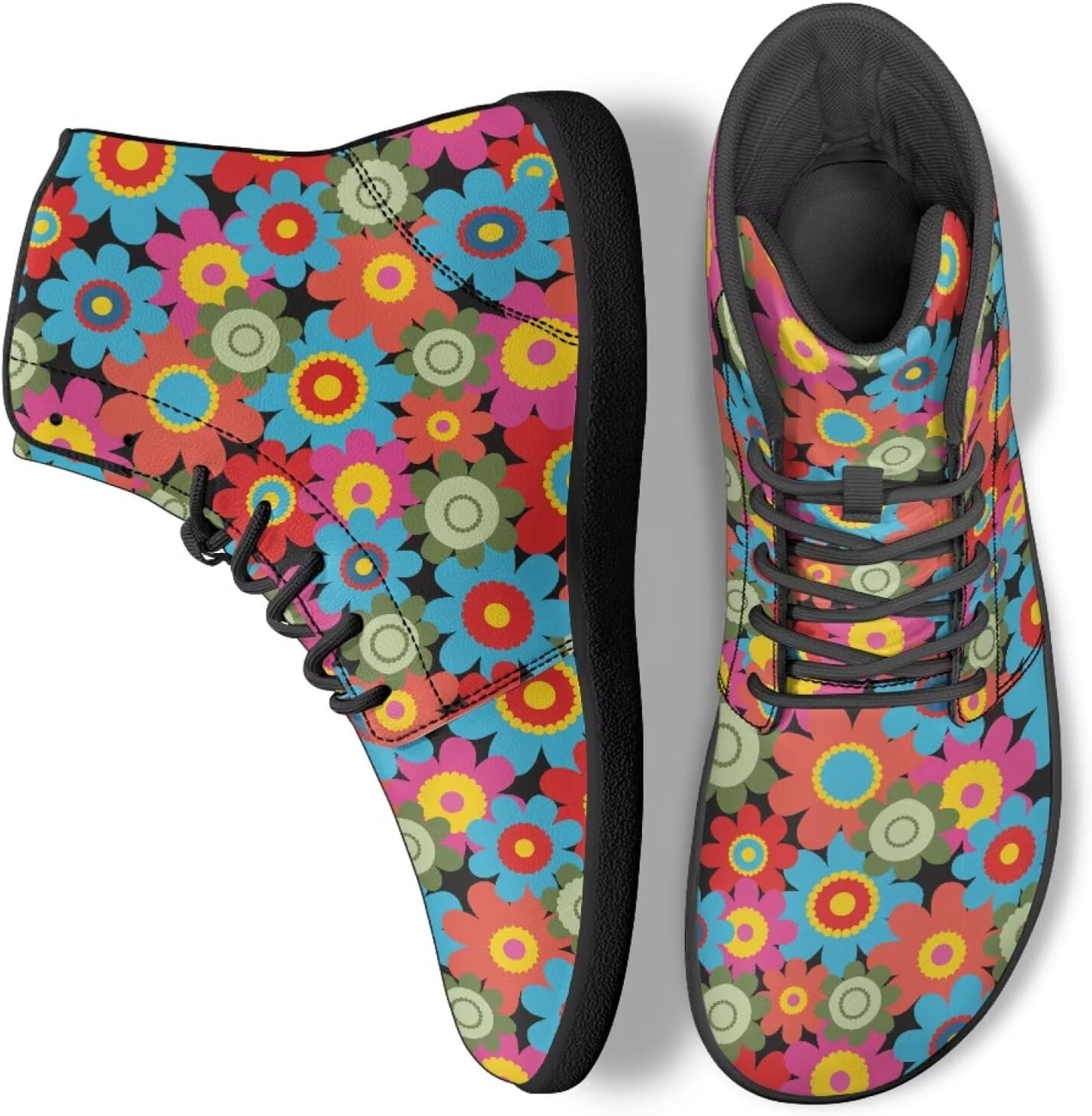 

Женские кроссовки для бега, высокие кеды для прогулок, повседневная спортивная обувь для тренировок и фитнеса Ecaestolph, красный/синий